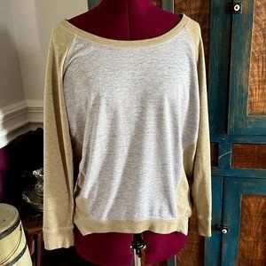 2 FOR $25 - Jessica Simpson Soft Cotton Blend Two Tone Notched Waist Sweatshirt